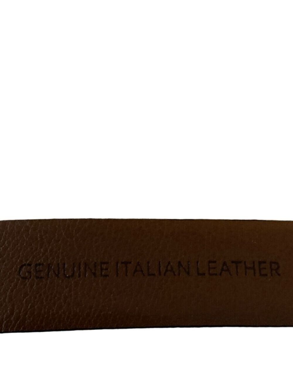 Men's Unbranded Brown Leather Belt Size 32/80 - Picture 3 of 4